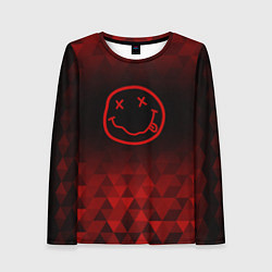 Женский лонгслив Nirvana red poly