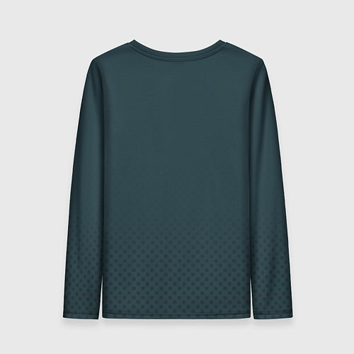 Женский лонгслив Sport серо-синий текстурный / 3D-принт – фото 2