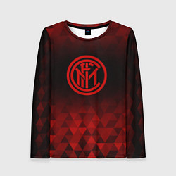 Лонгслив женский Inter red poly, цвет: 3D-принт