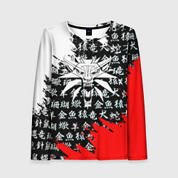 Лонгслив женский Ведьмак япония краски, цвет: 3D-принт