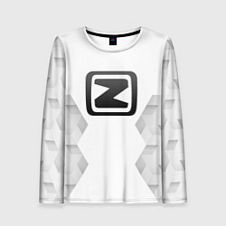 Лонгслив женский Zotye white poly, цвет: 3D-принт