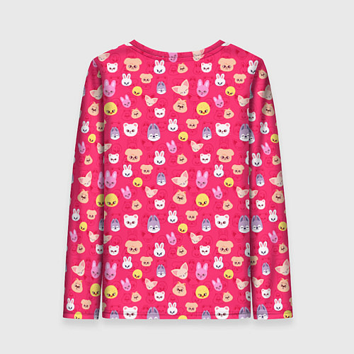 Женский лонгслив Skzoo pattern pink / 3D-принт – фото 2