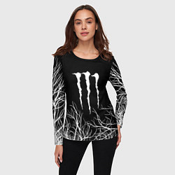 Лонгслив женский Monster energy лес, цвет: 3D-принт — фото 2