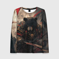 Женский лонгслив Самурай медведь