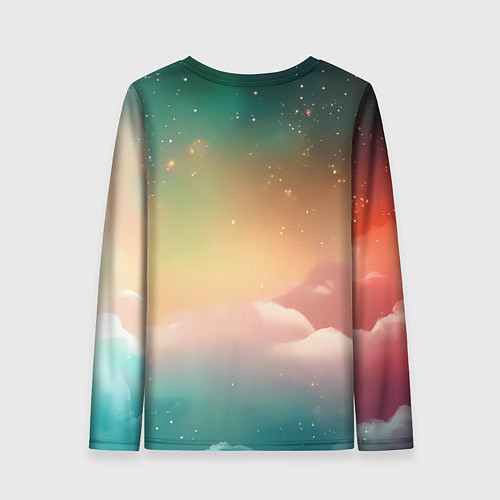 Женский лонгслив Милый лисенок спит на облаке / 3D-принт – фото 2