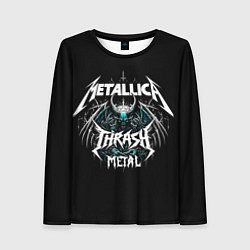 Лонгслив женский Metallica group - thrash metal style, цвет: 3D-принт
