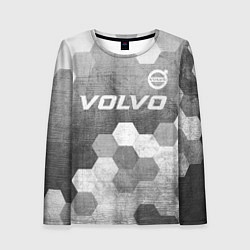 Лонгслив женский Volvo - grey gradient посередине, цвет: 3D-принт