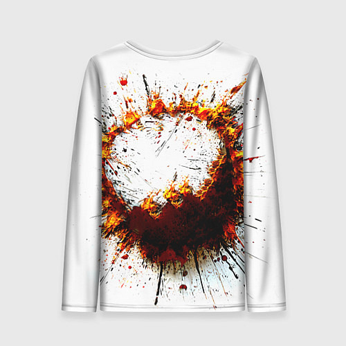 Женский лонгслив Футбольный мяч на белом / 3D-принт – фото 2