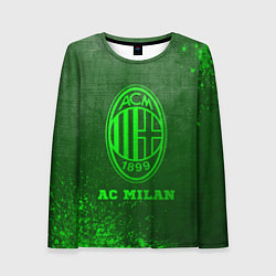 Лонгслив женский AC Milan - green gradient, цвет: 3D-принт