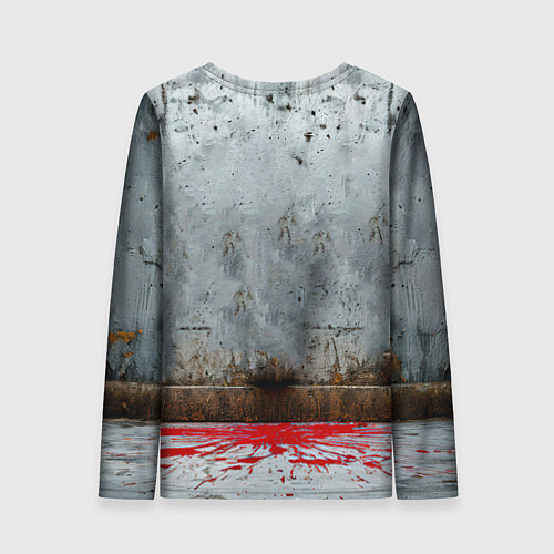 Женский лонгслив Кикбоксеркие перчатки на сером / 3D-принт – фото 2