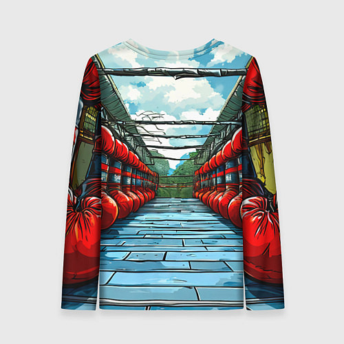 Женский лонгслив Зал Муай Тай / 3D-принт – фото 2