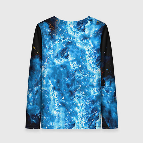 Женский лонгслив Артуро Гатти в синем пламени / 3D-принт – фото 2