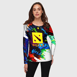 Лонгслив женский Dota monster, цвет: 3D-принт — фото 2