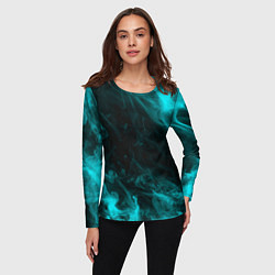 Лонгслив женский Neon smoke, цвет: 3D-принт — фото 2