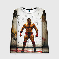 Женский лонгслив Реслер на белом