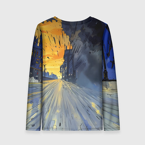 Женский лонгслив Красная BMW на скорости / 3D-принт – фото 2