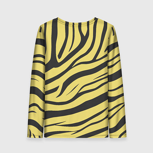 Женский лонгслив Светлый тигровый паттерн / 3D-принт – фото 2