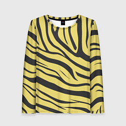 Женский лонгслив Светлый тигровый паттерн