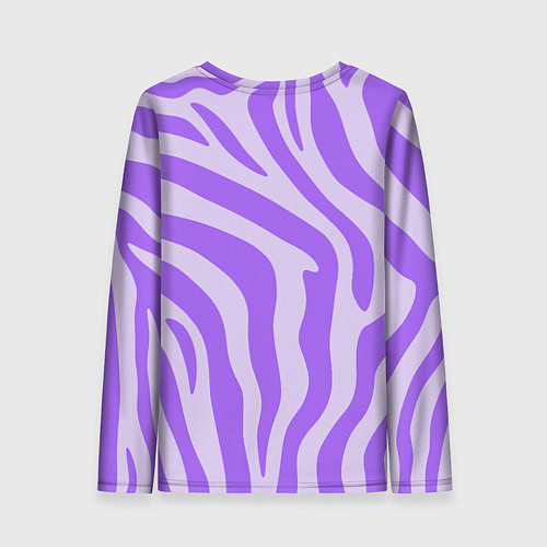Женский лонгслив Лавандовый тигровый паттерн / 3D-принт – фото 2