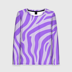Женский лонгслив Лавандовый тигровый паттерн