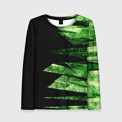 Женский лонгслив Color green black
