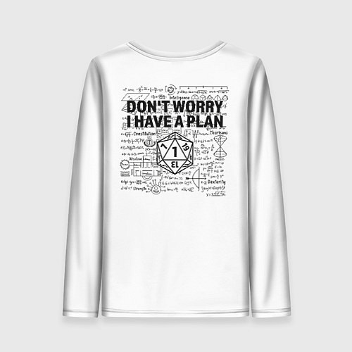 Женский лонгслив Chaotic dumb card / 3D-принт – фото 2