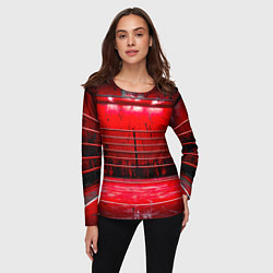 Лонгслив женский Красный ринг, цвет: 3D-принт — фото 2
