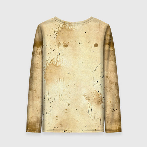 Женский лонгслив Брюс Ли на бежевом / 3D-принт – фото 2