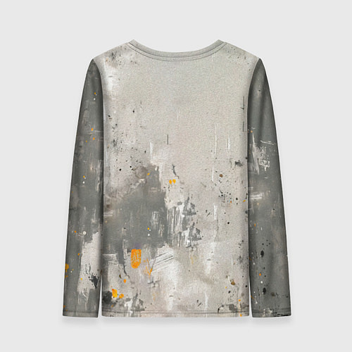 Женский лонгслив Брюс Ли на сером / 3D-принт – фото 2