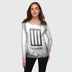 Лонгслив женский Paramore - white gradient, цвет: 3D-принт — фото 2