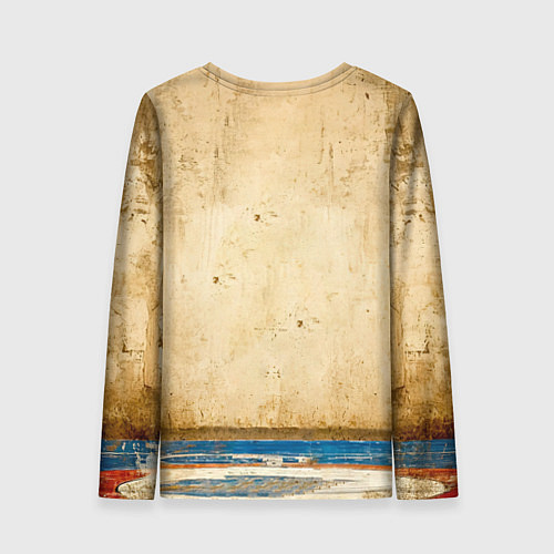 Женский лонгслив Греко-римский борец на бежевом / 3D-принт – фото 2