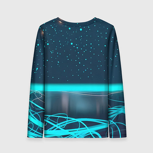 Женский лонгслив BMW неоновый фон / 3D-принт – фото 2