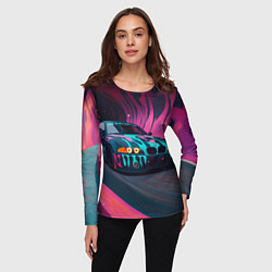 Лонгслив женский БМВ граффити стиль, цвет: 3D-принт — фото 2