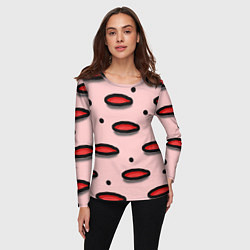 Лонгслив женский Круги маркер - паттерн, цвет: 3D-принт — фото 2
