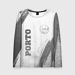 Женский лонгслив Porto - white gradient вертикально