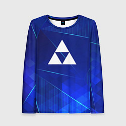 Лонгслив женский Zelda blue poly, цвет: 3D-принт
