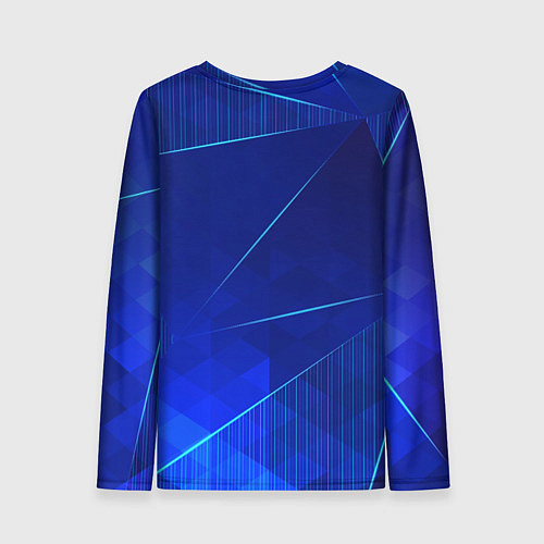 Женский лонгслив Leeds United blue poly / 3D-принт – фото 2