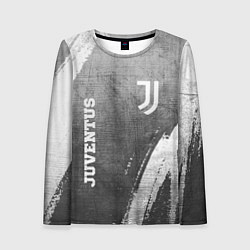 Лонгслив женский Juventus - grey gradient вертикально, цвет: 3D-принт
