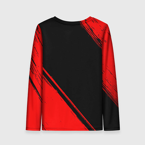 Женский лонгслив Arsenal - red gradient вертикально / 3D-принт – фото 2