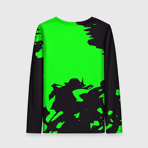 Женский лонгслив Portal черный дым / 3D-принт – фото 2