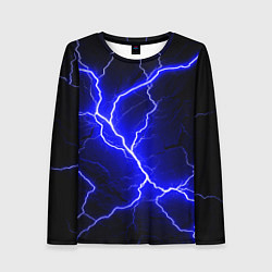 Лонгслив женский Color blue black, цвет: 3D-принт
