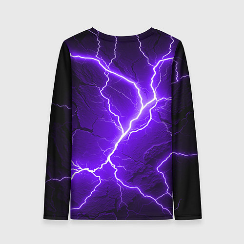 Женский лонгслив Color purple black / 3D-принт – фото 2