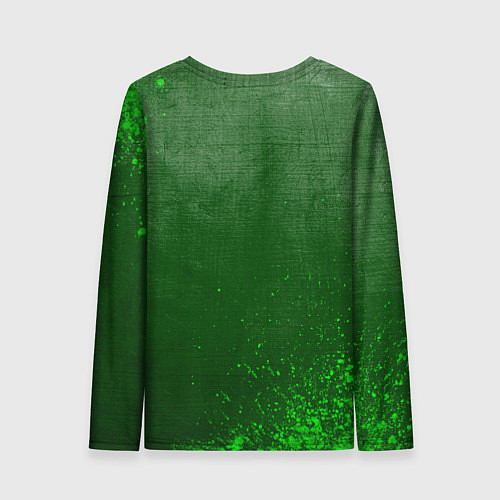 Женский лонгслив Mass Effect - green gradient / 3D-принт – фото 2
