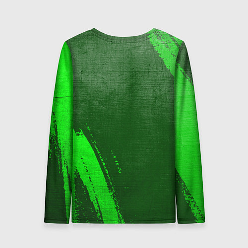 Женский лонгслив Need for Speed - green gradient вертикально / 3D-принт – фото 2