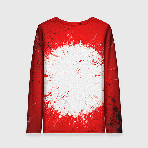 Женский лонгслив Воздушная гимнастка на красном / 3D-принт – фото 2