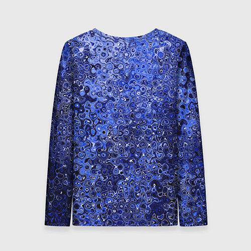 Женский лонгслив Синий ультрамарин абстрактная текстура / 3D-принт – фото 2