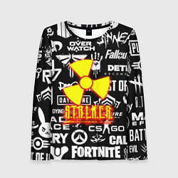 Женский лонгслив Сталкер все логотипы игр