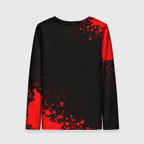 Женский лонгслив Aerosmith - red gradient вертикально / 3D-принт – фото 2