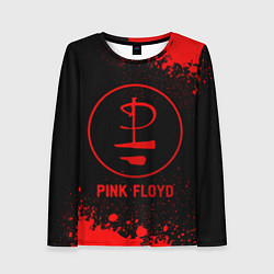 Лонгслив женский Pink Floyd - red gradient, цвет: 3D-принт