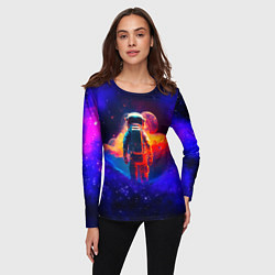 Лонгслив женский Огненный путь космонавта, цвет: 3D-принт — фото 2